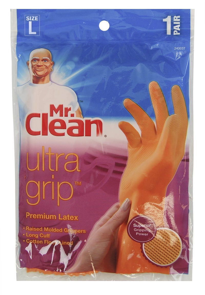 Mr. Clean Ultra Grip Premium Latex Gloves 13 1/2 in Long Length Pack of 1